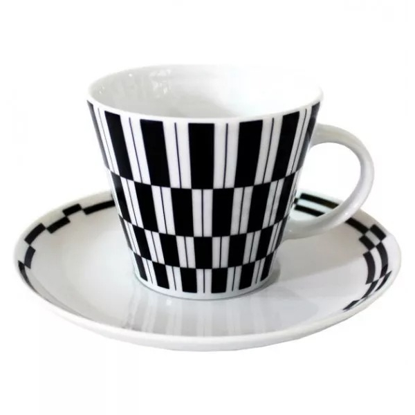 Чашка с блюдцем Thun 1794 Tom черно-белые полосы 200 мл чашка с блюдцем ифз история моды