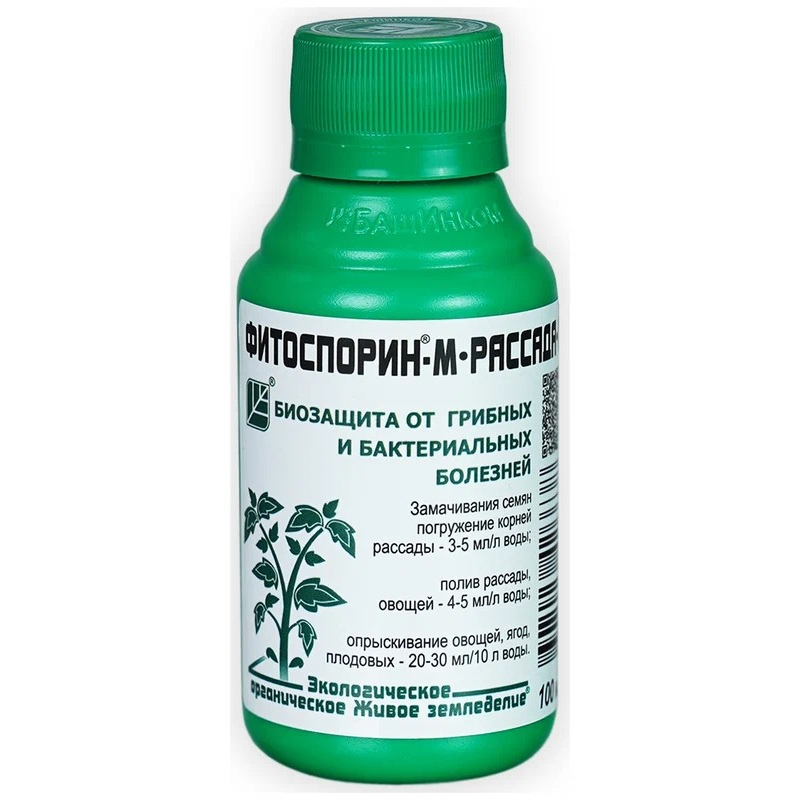 Биофунгицид Фитоспорин-М Рассада 100 мл биофунгицид для защиты растений от грибковых и бактериальных болезней фитоспорин м универсальный 10 г