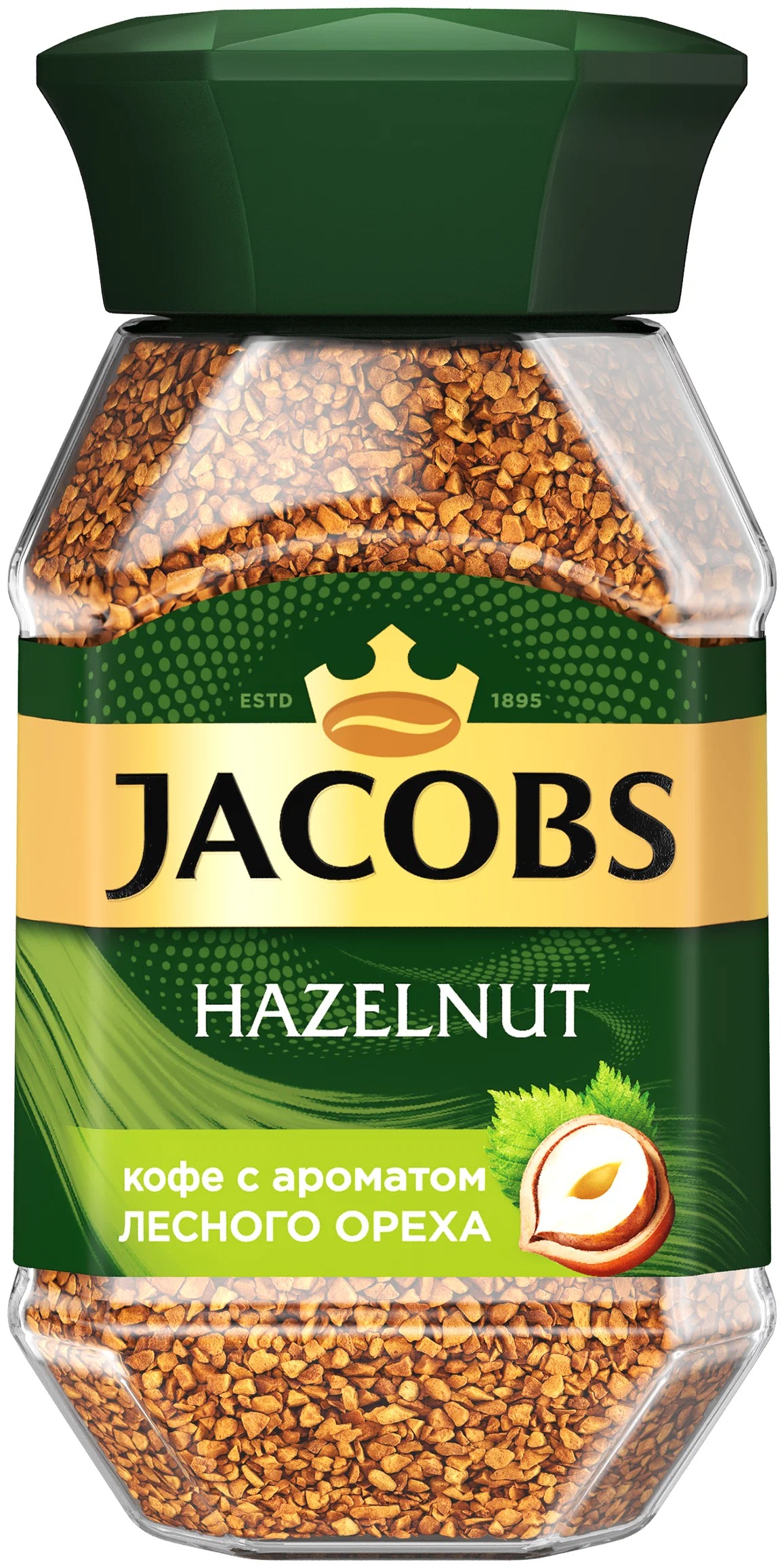 Кофе Jacobs Hazelnut натуральный растворимый сублимированный с ароматом лесного ореха 95 г кофе растворимый сублимированный московская кофейня на паяхъ мокко 150 г