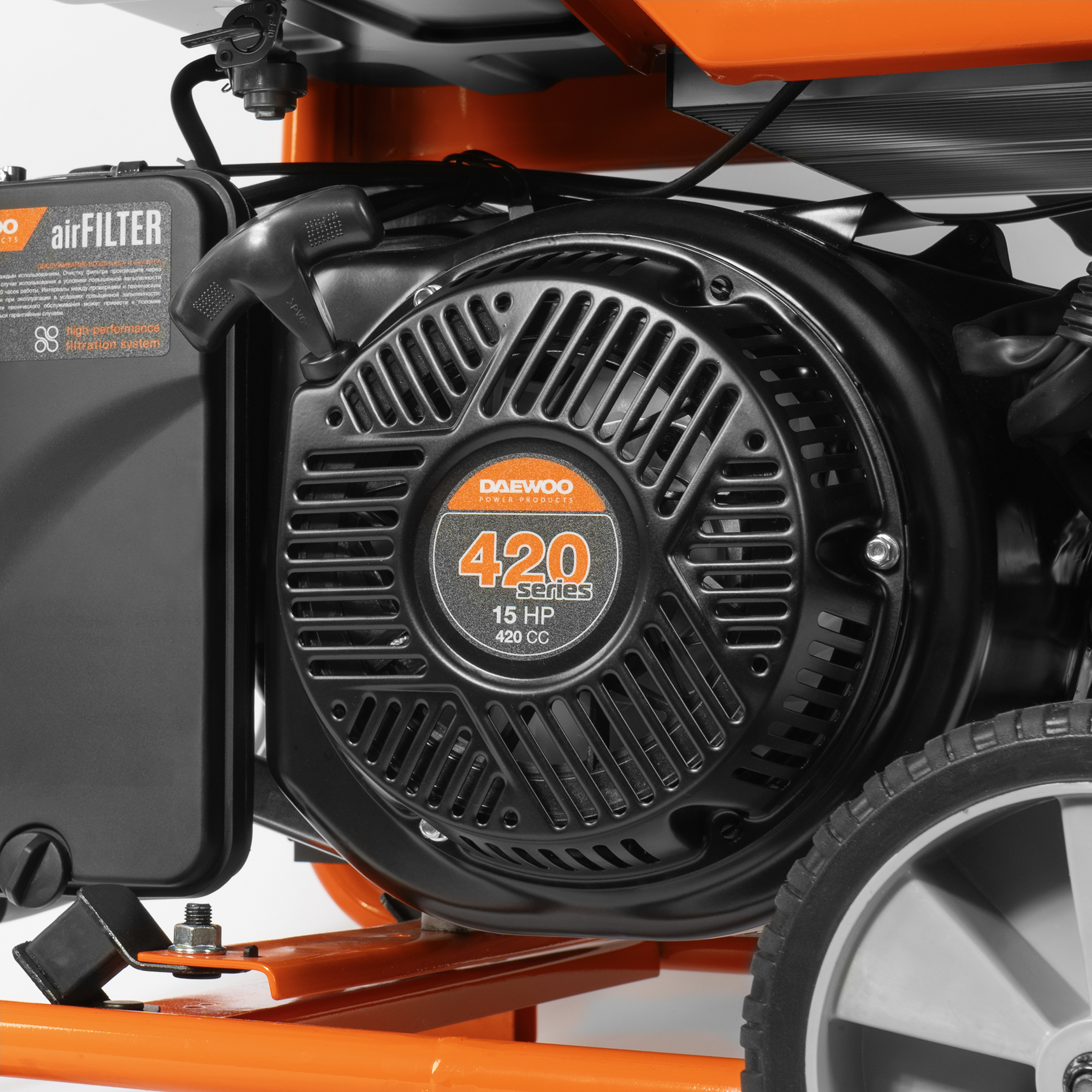 Генератор бензиновый DAEWOO инверторный (GDA 9400EI), цвет оранжевый series 420 - фото 14