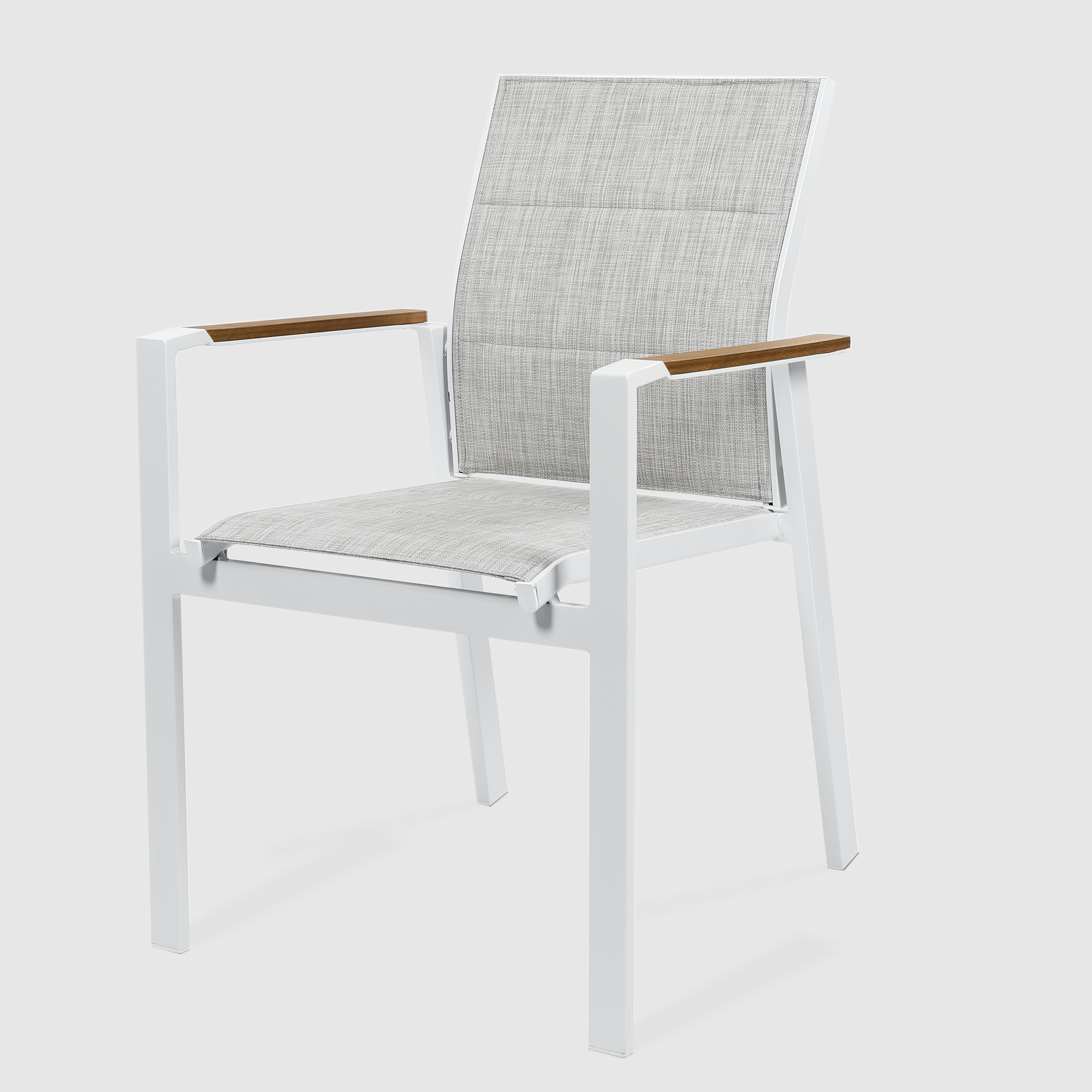 Кресло Bizzotto Kubik белое с серым 56,5х62х88 см, цвет белый