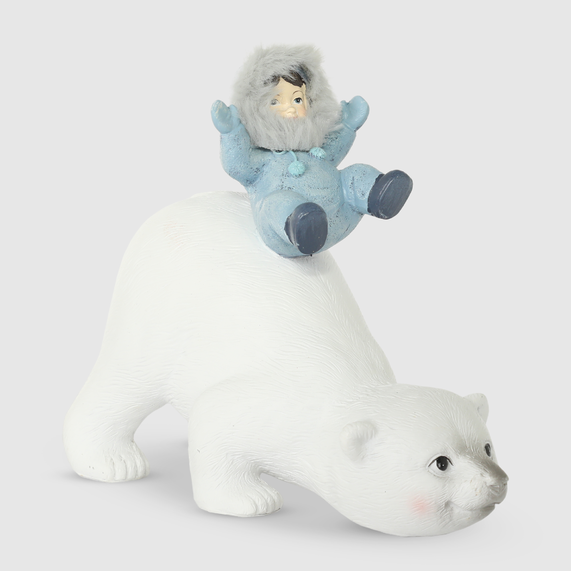 Игрушка декоративная Teammann ребенок на медведе 17,6х8,2х15 см