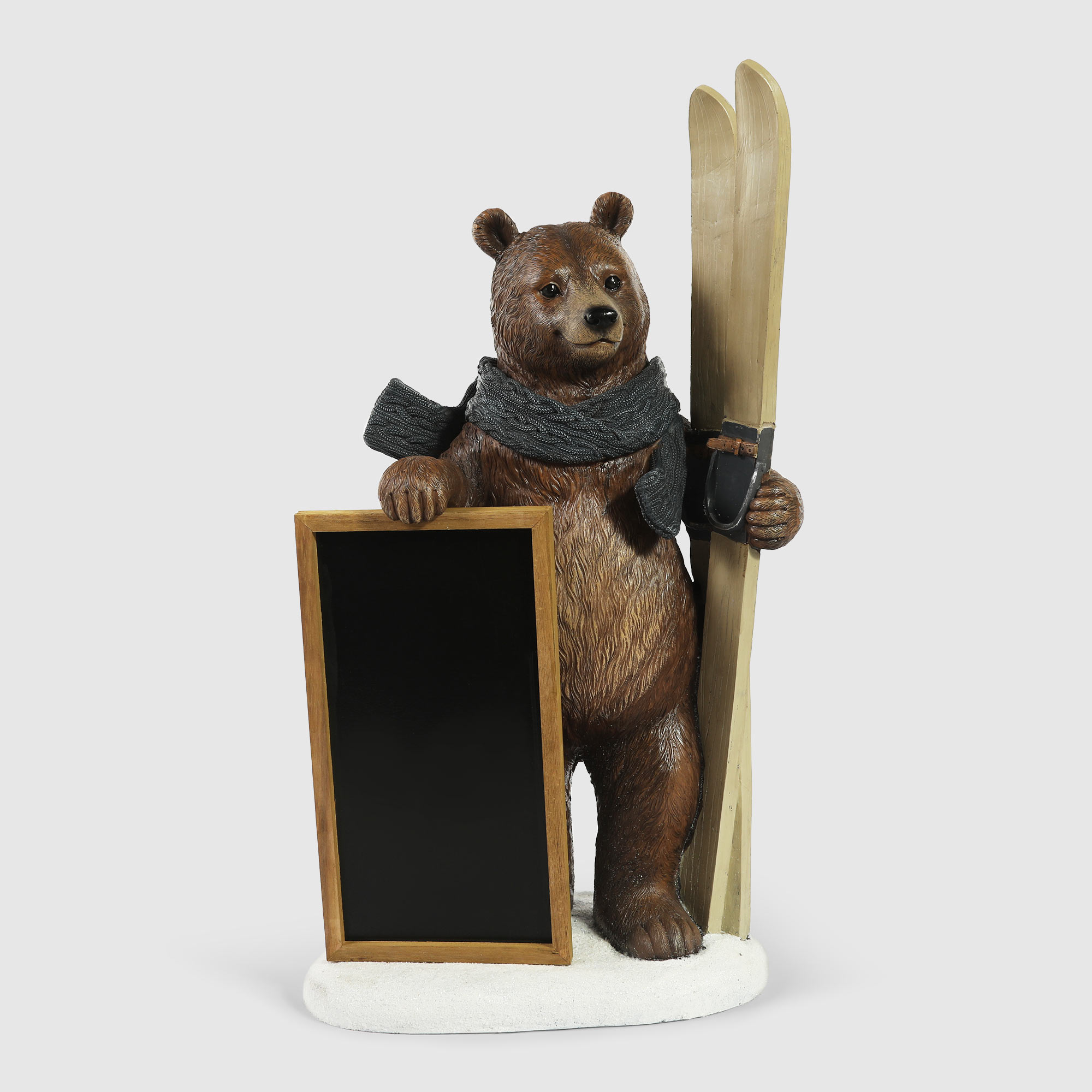 Медведь с лыжами Teammann новогодний декор 37х21,8х66,5 см