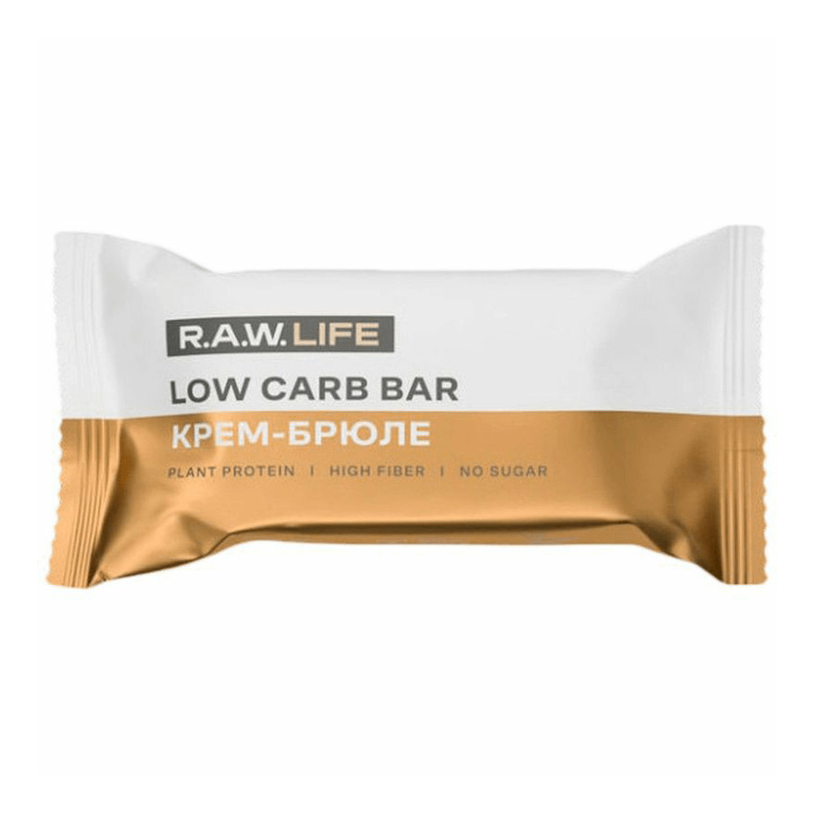 Батончик R.A.W. Life Low Carb протеиновый Крем-брюле 35 г батончик smart formula протеиновый клубничный в молочном шоколаде 40 гр
