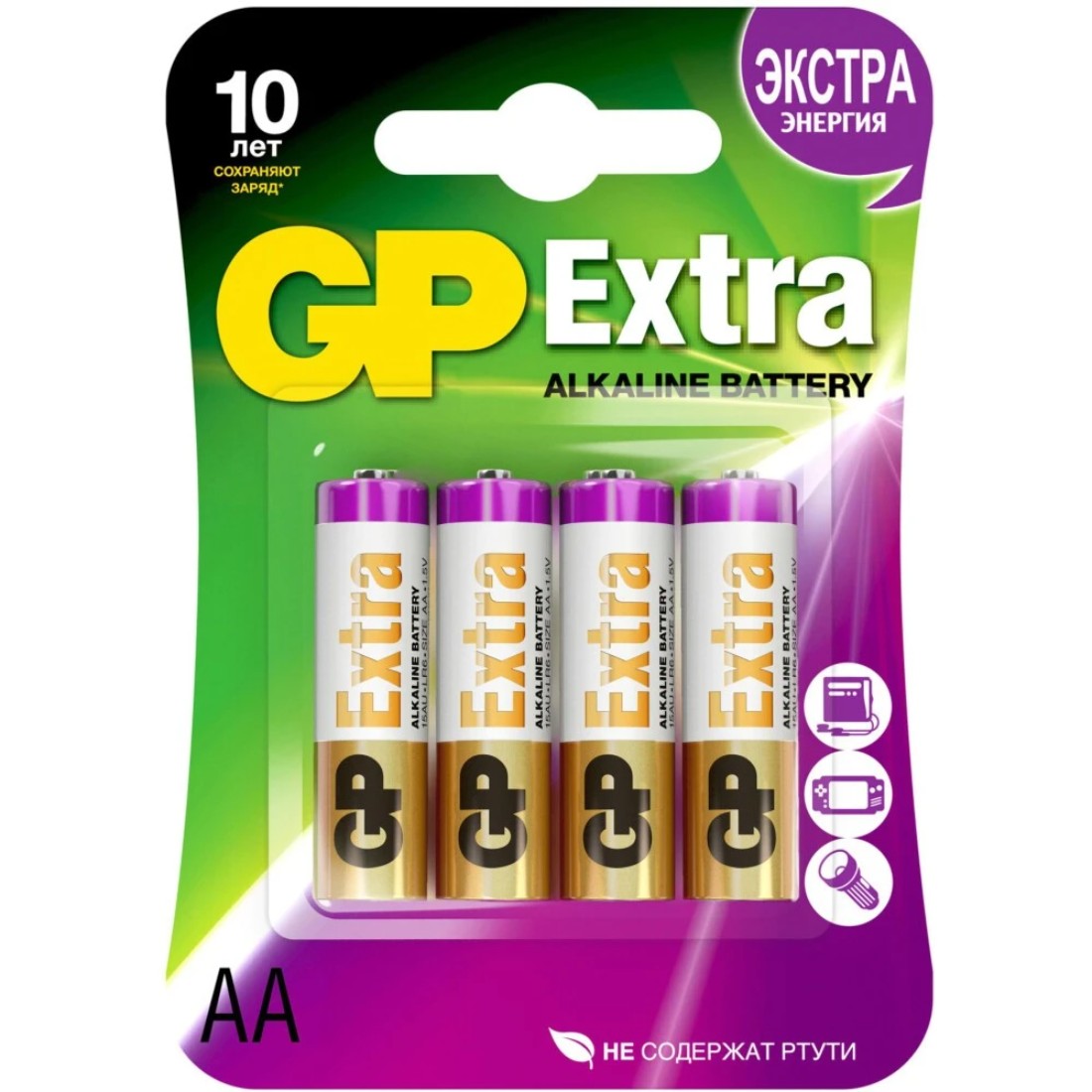 Батарейки GP Extra Alkaline 15А АA -4шт