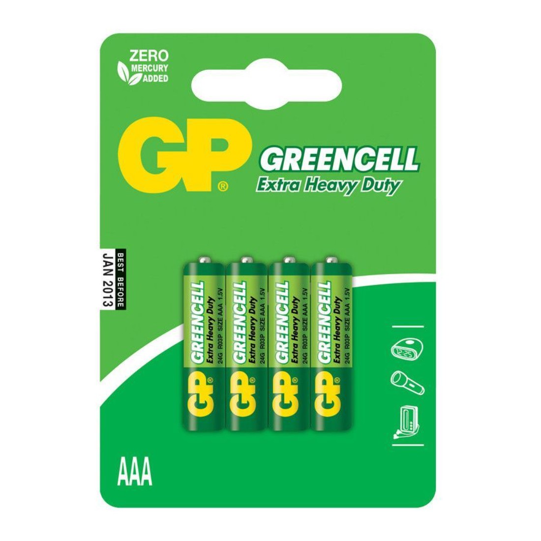 Батарейки солевые GP GreenCell 24G AAA-4шт