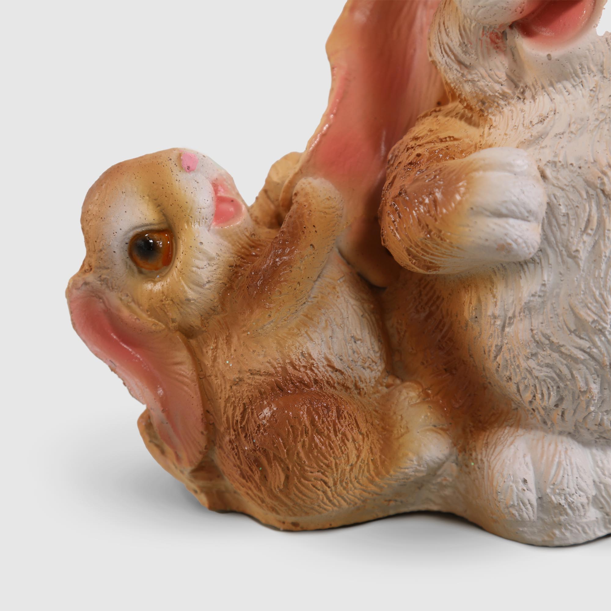 фото Фигура декоративная тпк полиформ заяц с зайчонком играют 23 см