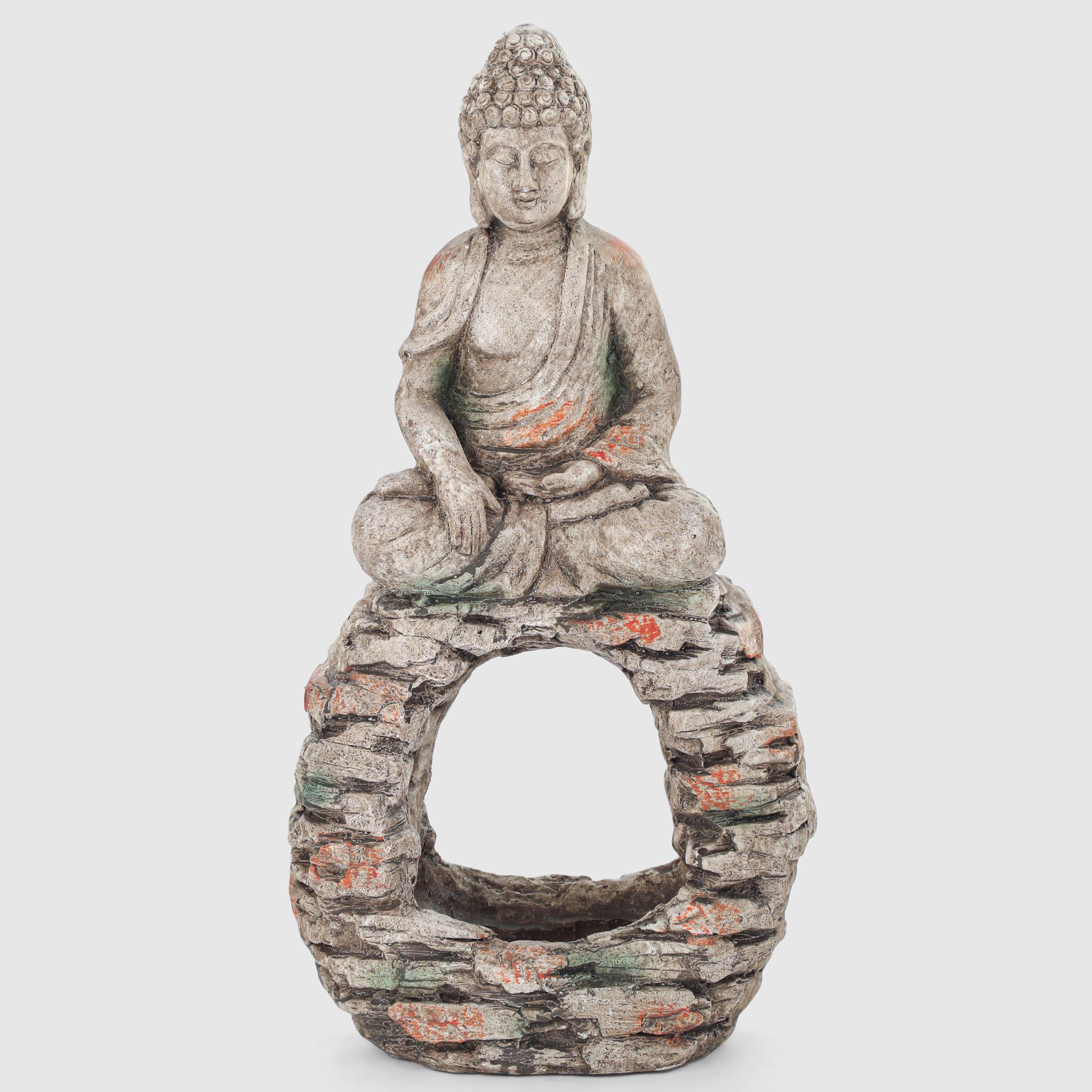 Фигура садовая Fujian jinda crafts Будда с кашпо 30х15х56