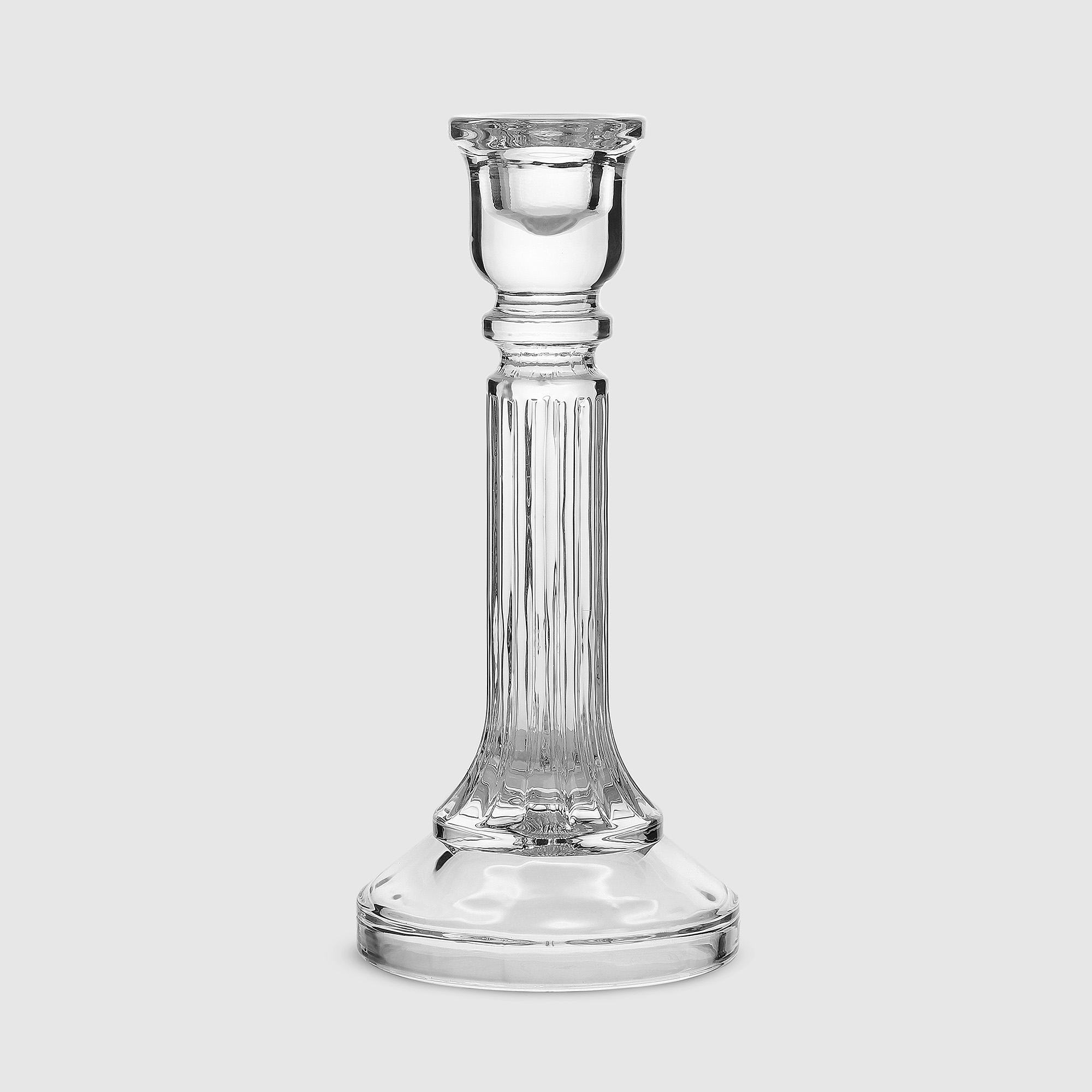 Подсвечник Anhuaglass стекло 9,2х9,2х20,2 см прозрачный - фото 1