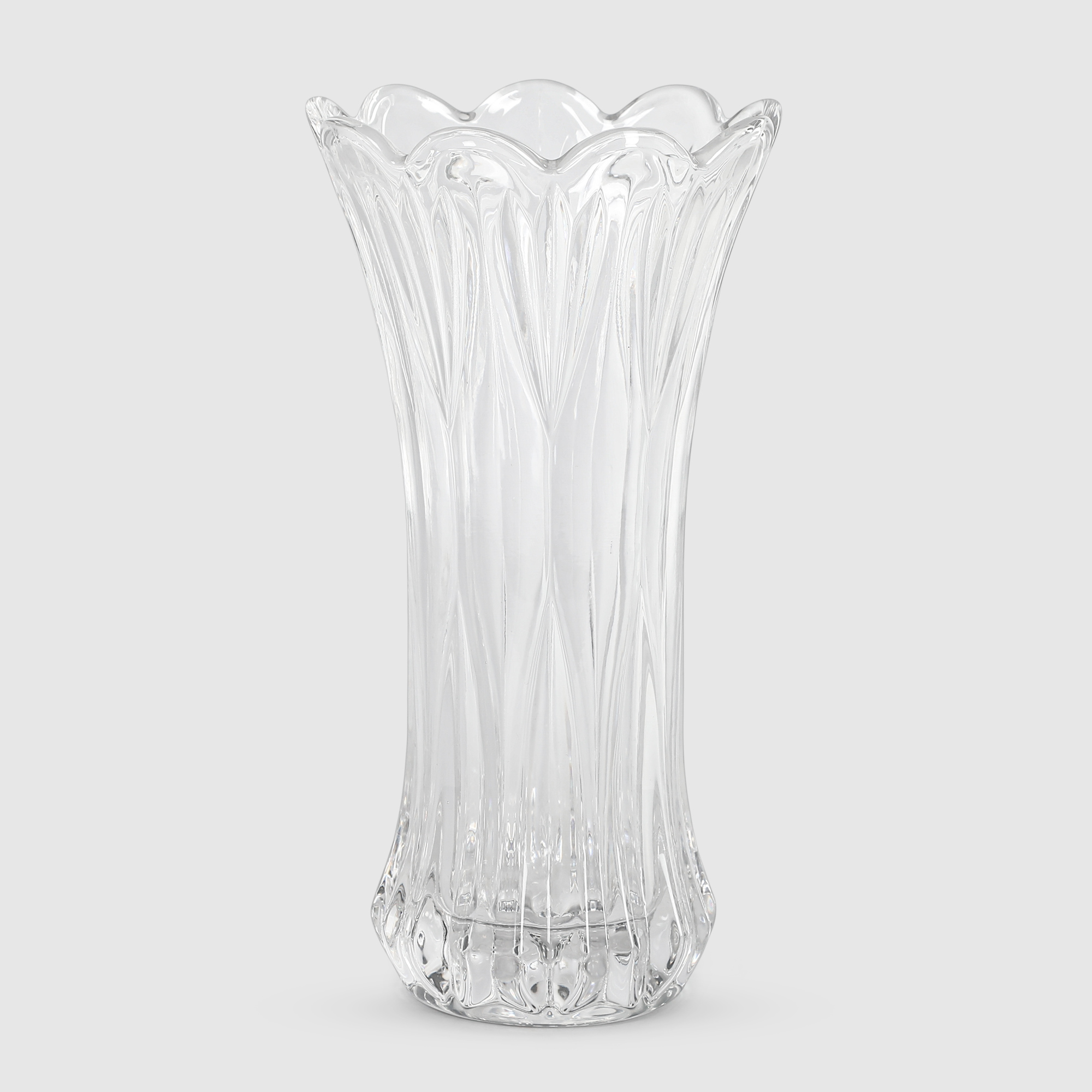 Ваза Anhuaglass стеклянная 12,7х7,7х24,4 см прозрачная