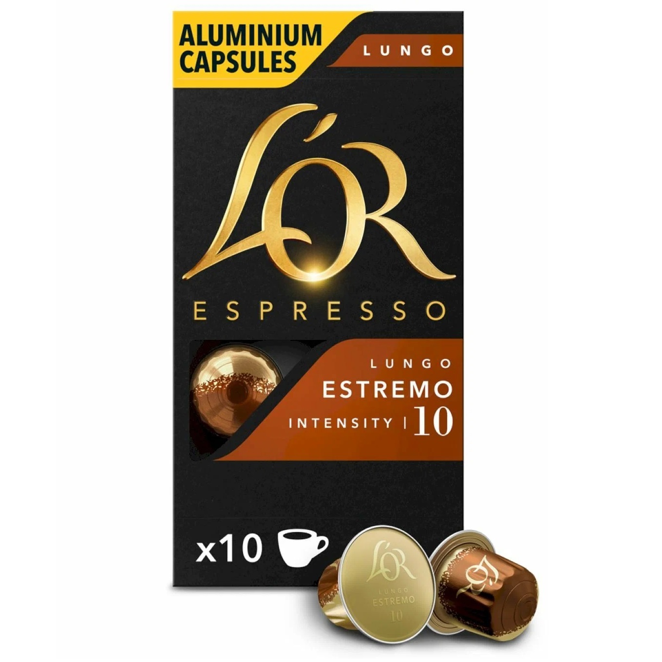 Кофе в капсулах L`OR Espresso Lungo Estremo 10 x 52 г кофе в капсулах l or espresso lungo estremo 10 x 52 г