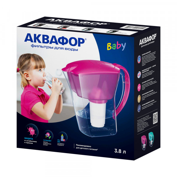 Фильтр-кувшин Аквафор Baby мятный 3,8 л, цвет прозрачный - фото 7