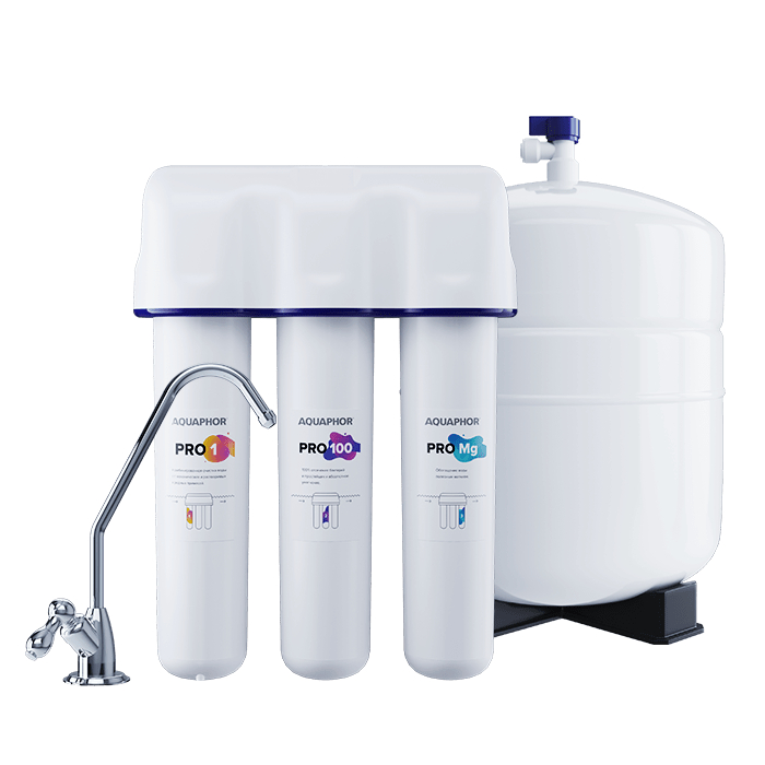 Водоочиститель Аквафор Osmo Pro 100 белый (11232) кран для холодной воды hansgrohe finoris матовый белый 76013700