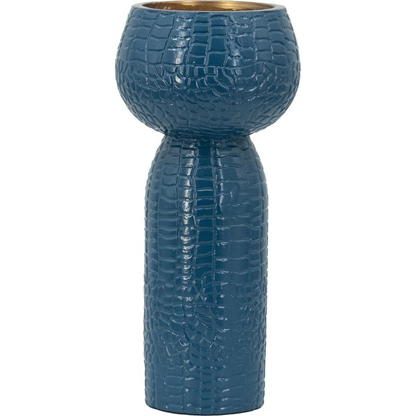 Ваза Glasar синяя 11x11x26 см ваза glasar фарфоровая синяя 19х19х35 см