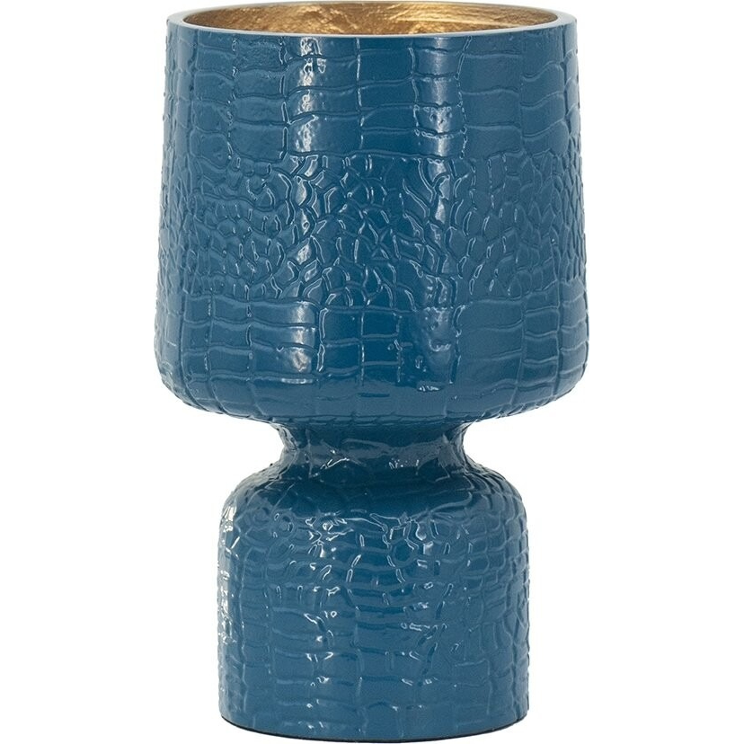 Ваза Glasar 12x12x21 см ваза резная glasar синяя 16х16х25 см