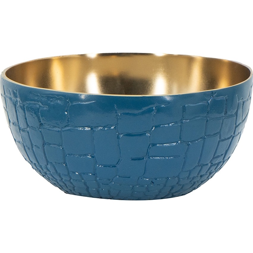 Чаша Glasar синяя с золотым 24х24х12 см шкатулка glasar на ножках синяя с золотым декором 17х12х8 см