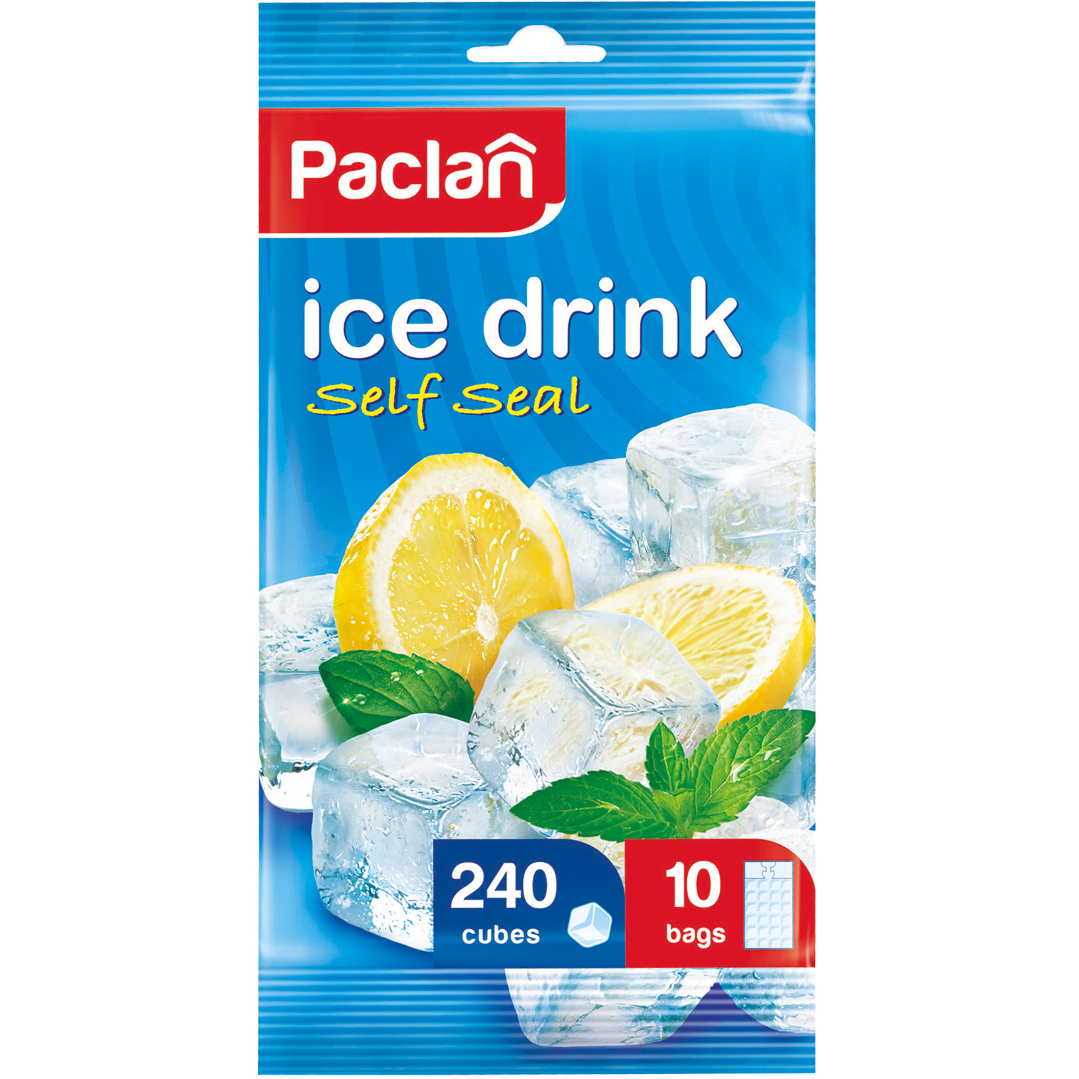 Пакеты для льда Paclan, 24 ячейки х 10 шт пакеты ufapack для заморозки с клипсами в коробке 2 л 20х30 см 40 шт