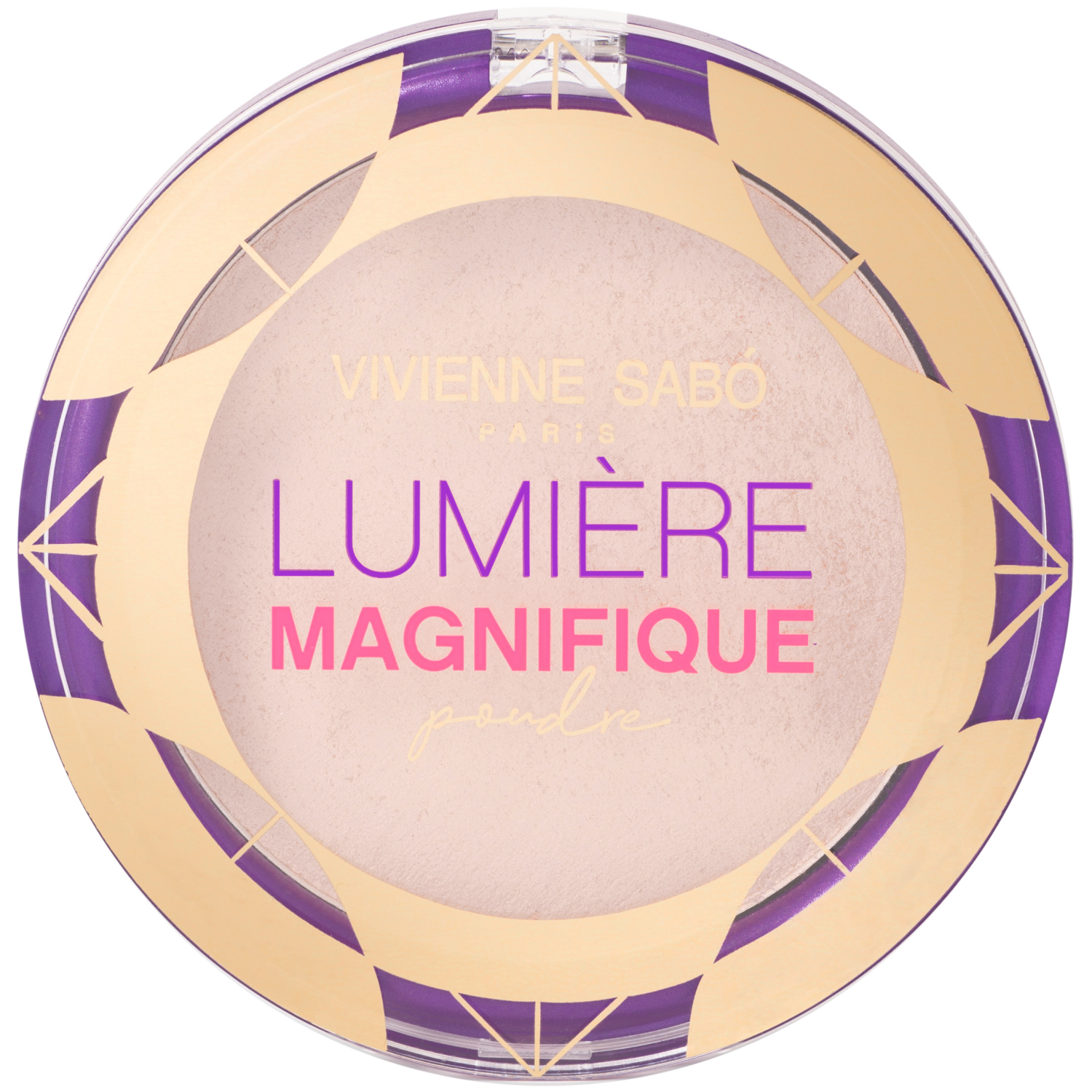 Пудра Vivienne Sabo Lumiere Magnifique, сияющая, бархатистая текстура, эффект мягкого фокуса, тон 01, светло-бежевый, 6гр. кисть косметическая 1 для тональной основы синтетический ворс