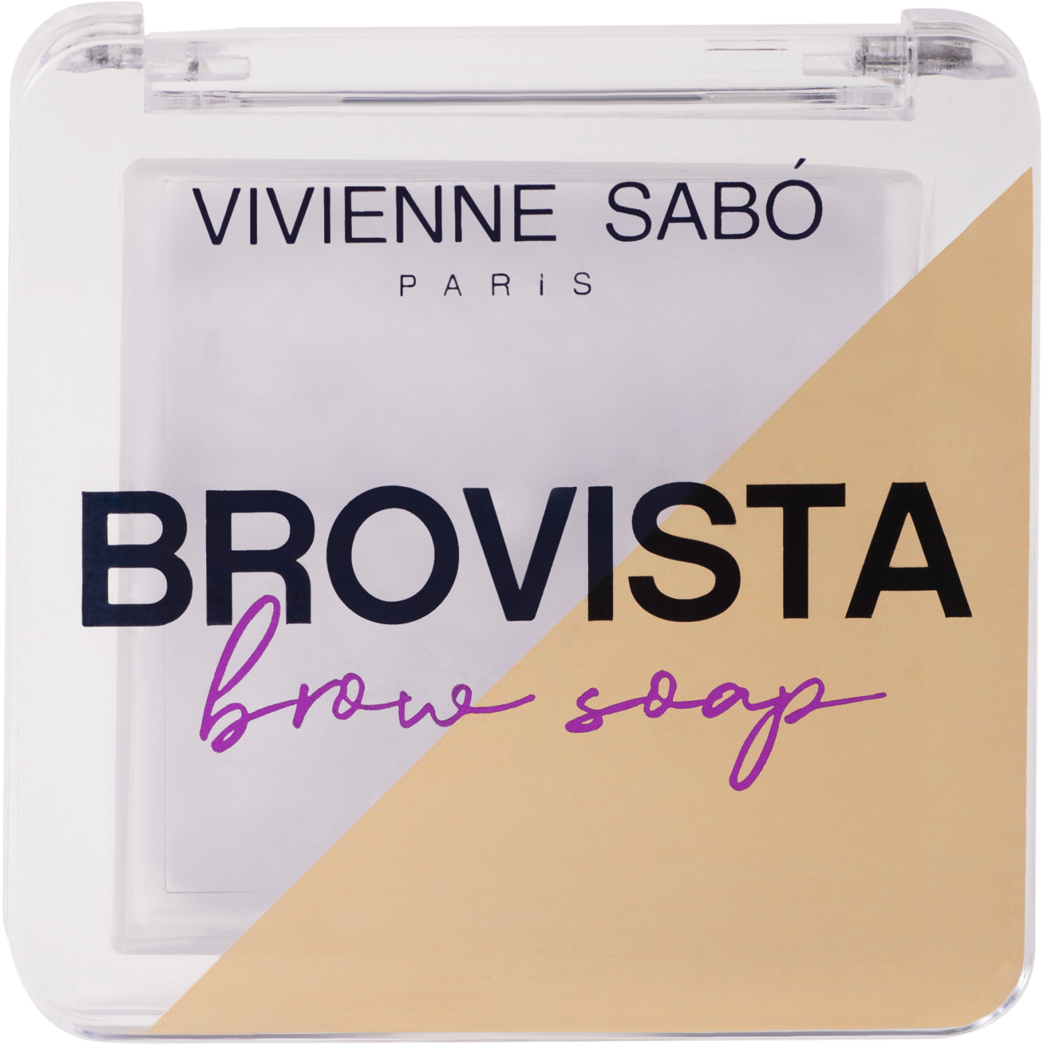Фиксатор для бровей Vivienne Sabo Brovista brow soap, эффект ламинирования бровей, прозрачно-белесый, 3гр. гель фиксатор для бровей brow fixing