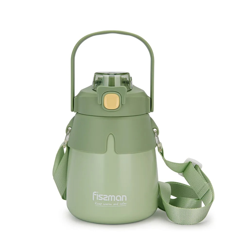 Термос Fissman 800 мл зеленый нержавеющая сталь термос кофейник 1 л сохраняет тепло 24 ч 24 5 х 12 5 см зеленый