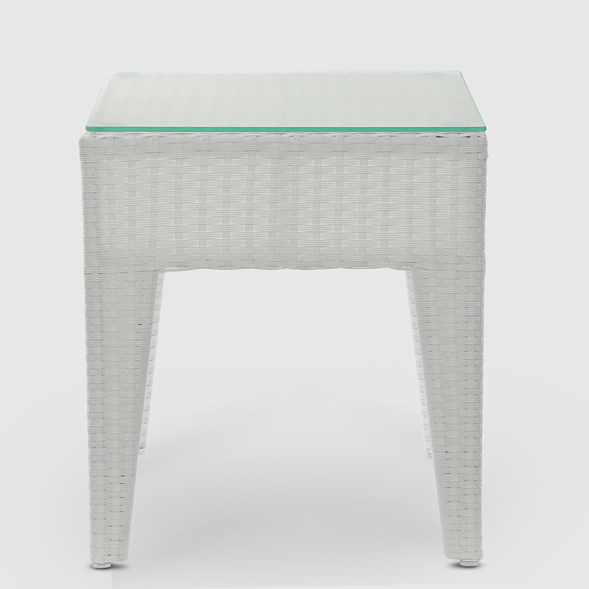 Столик приставной Ns Rattan 086-SL/WH-08F со стеклом