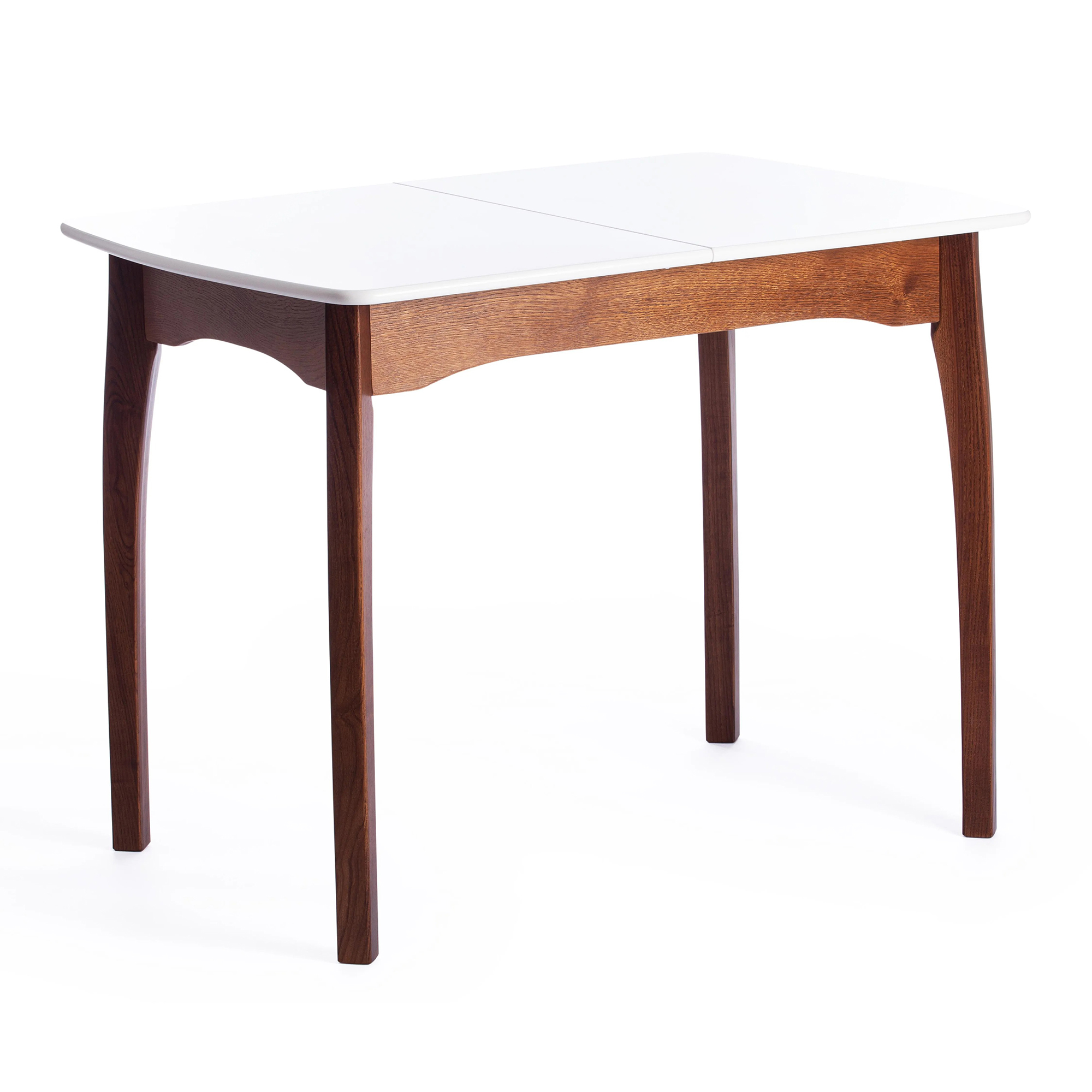 Стол TC Caterina 100+30x70x75 см коричневый/белый стол раскладной tc 100 129 х75х75 см коричневый