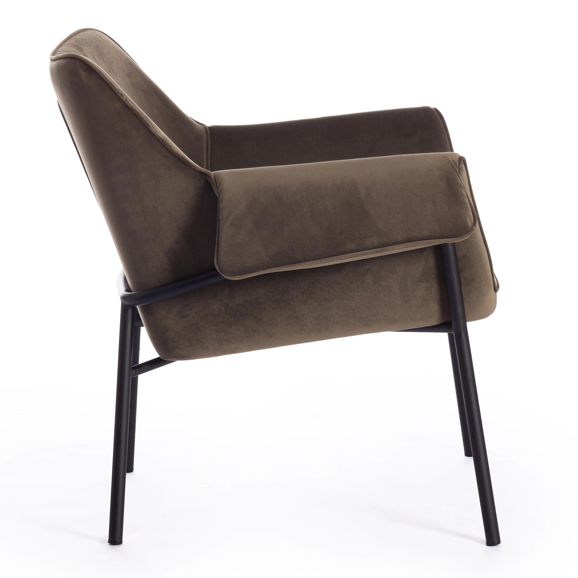 Кресло TC Bess 70х71х75 см хаки/черный, цвет коричневый - фото 4