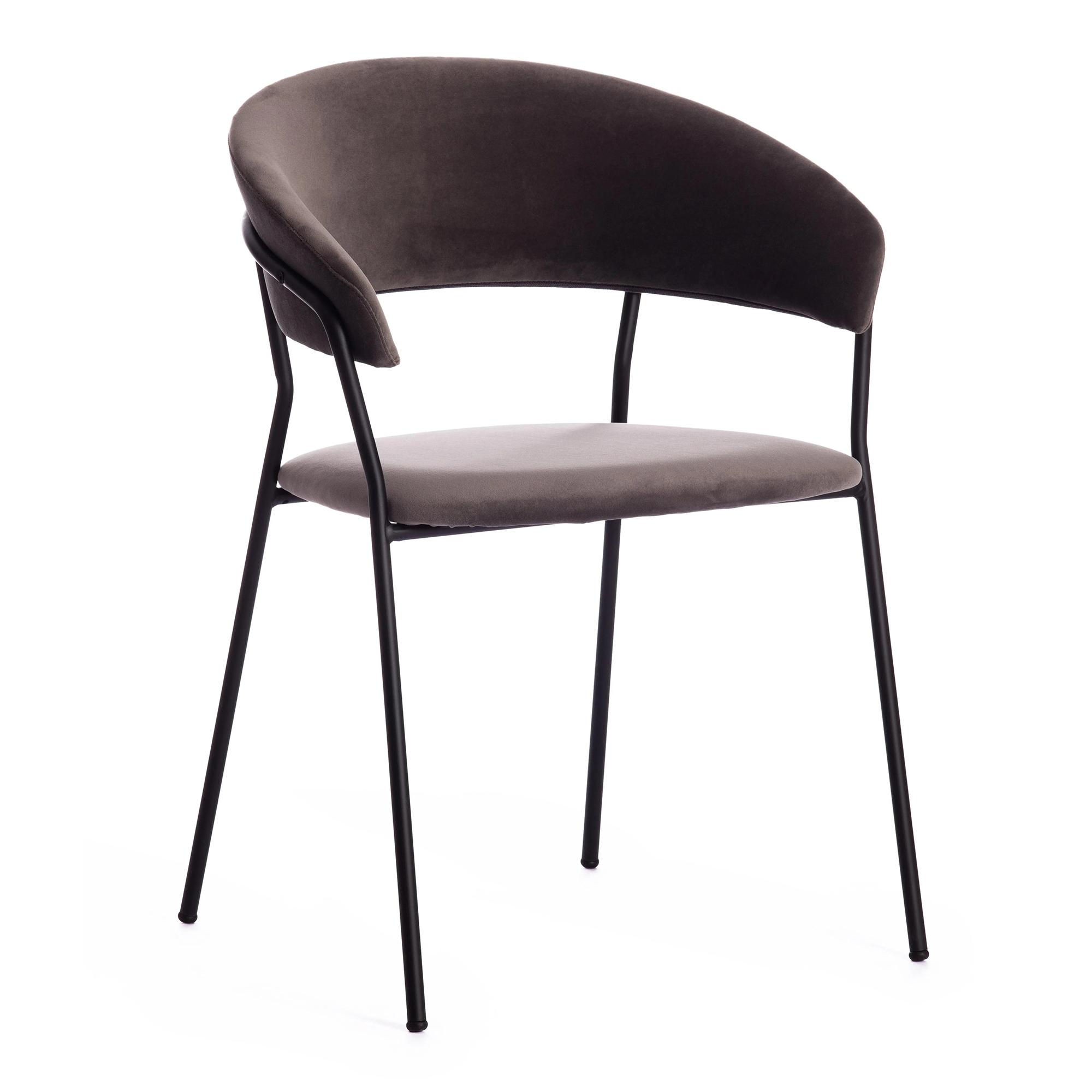 Кресло TC Turin 56х50х78 см серо-коричневый/черный - фото 1