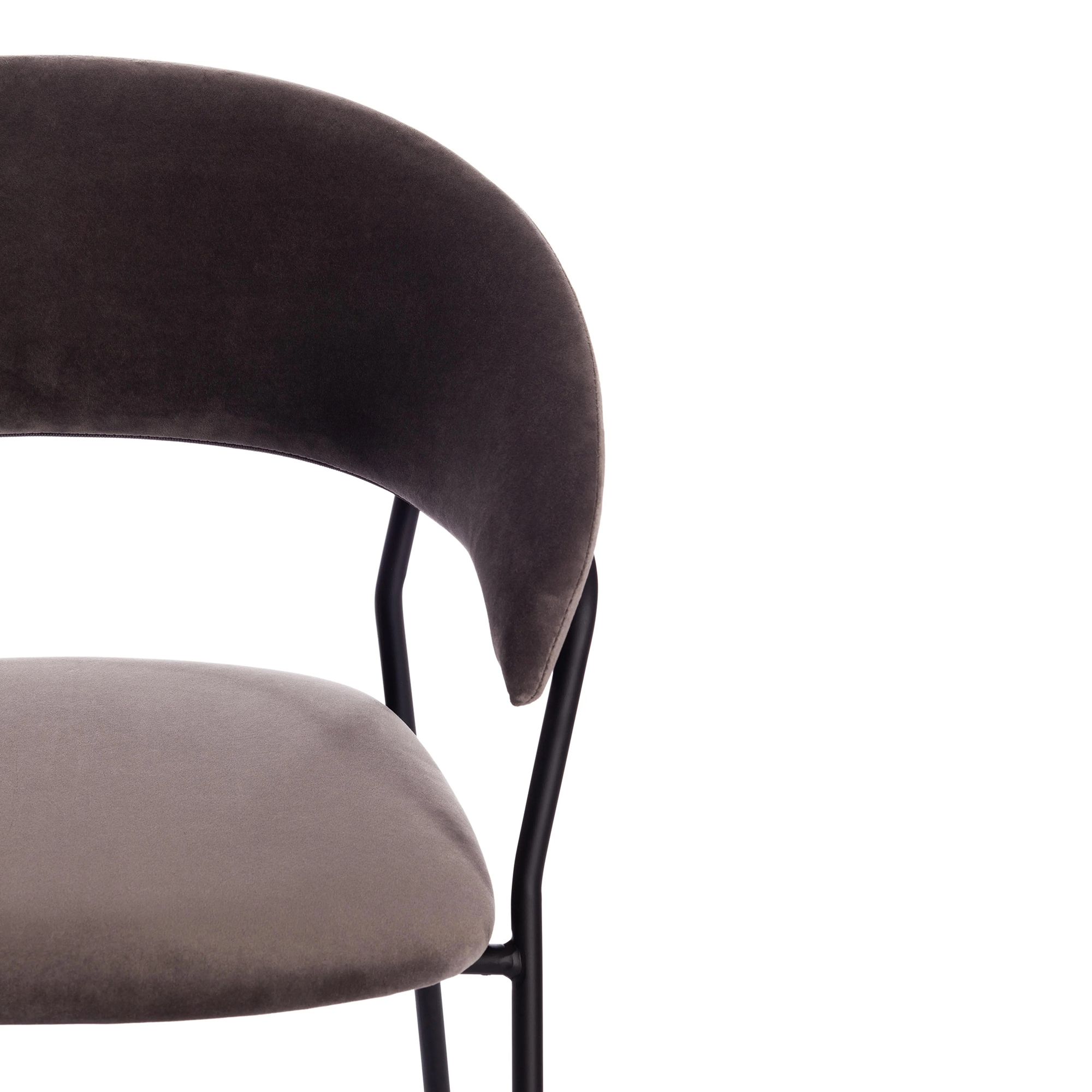 Кресло TC Turin 56х50х78 см серо-коричневый/черный - фото 7