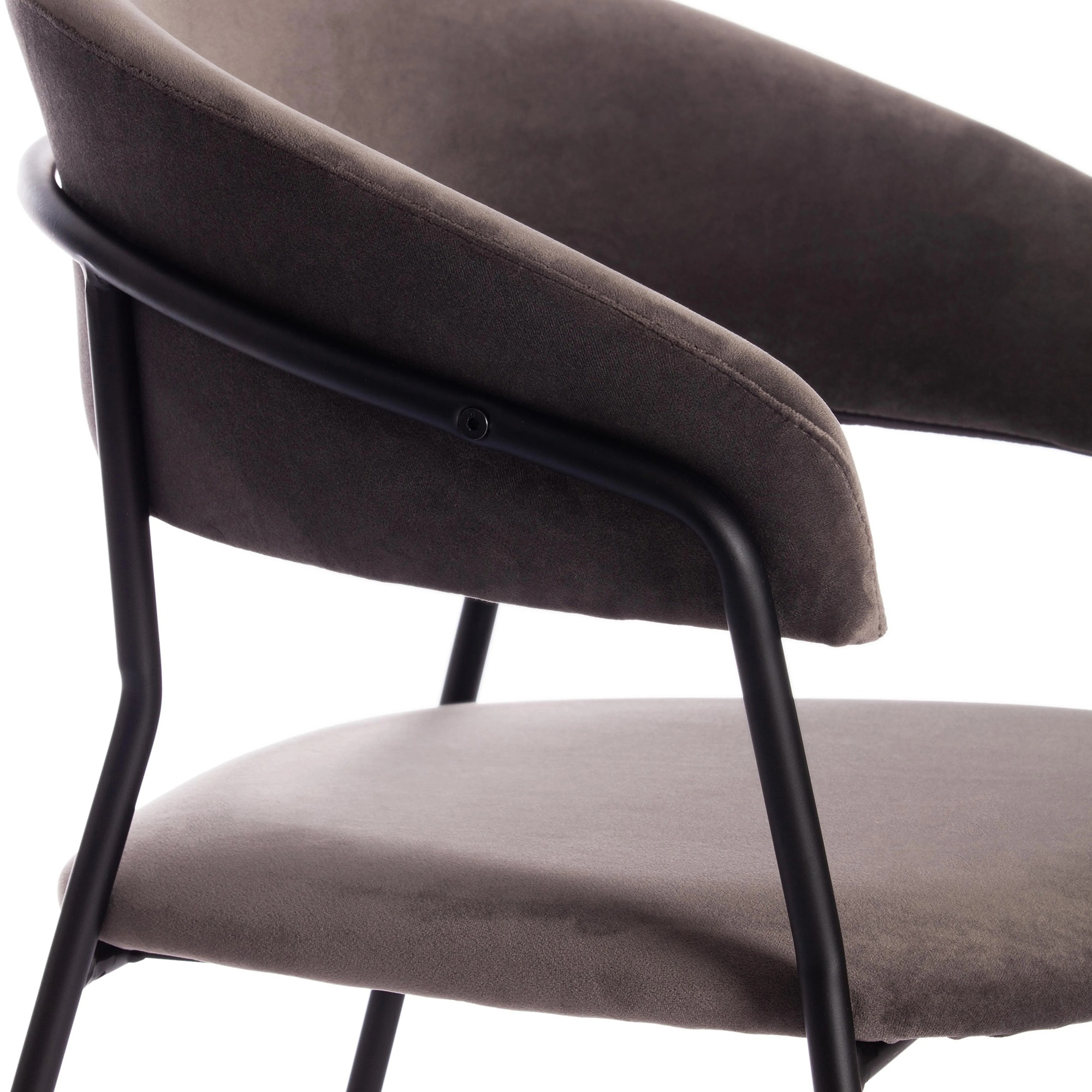 Кресло TC Turin 56х50х78 см серо-коричневый/черный - фото 8