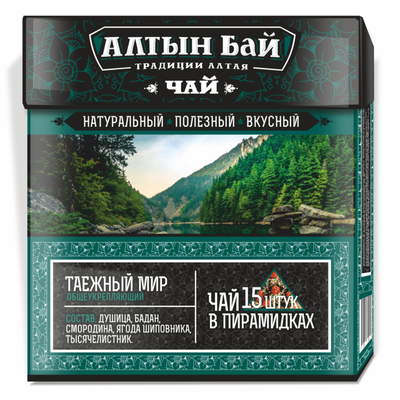 Чайный напиток Алтын бай Таёжный мир общеукрепляющий 15 пакетиков х 2,5 г грузди таёжный сбор черные 500 гр