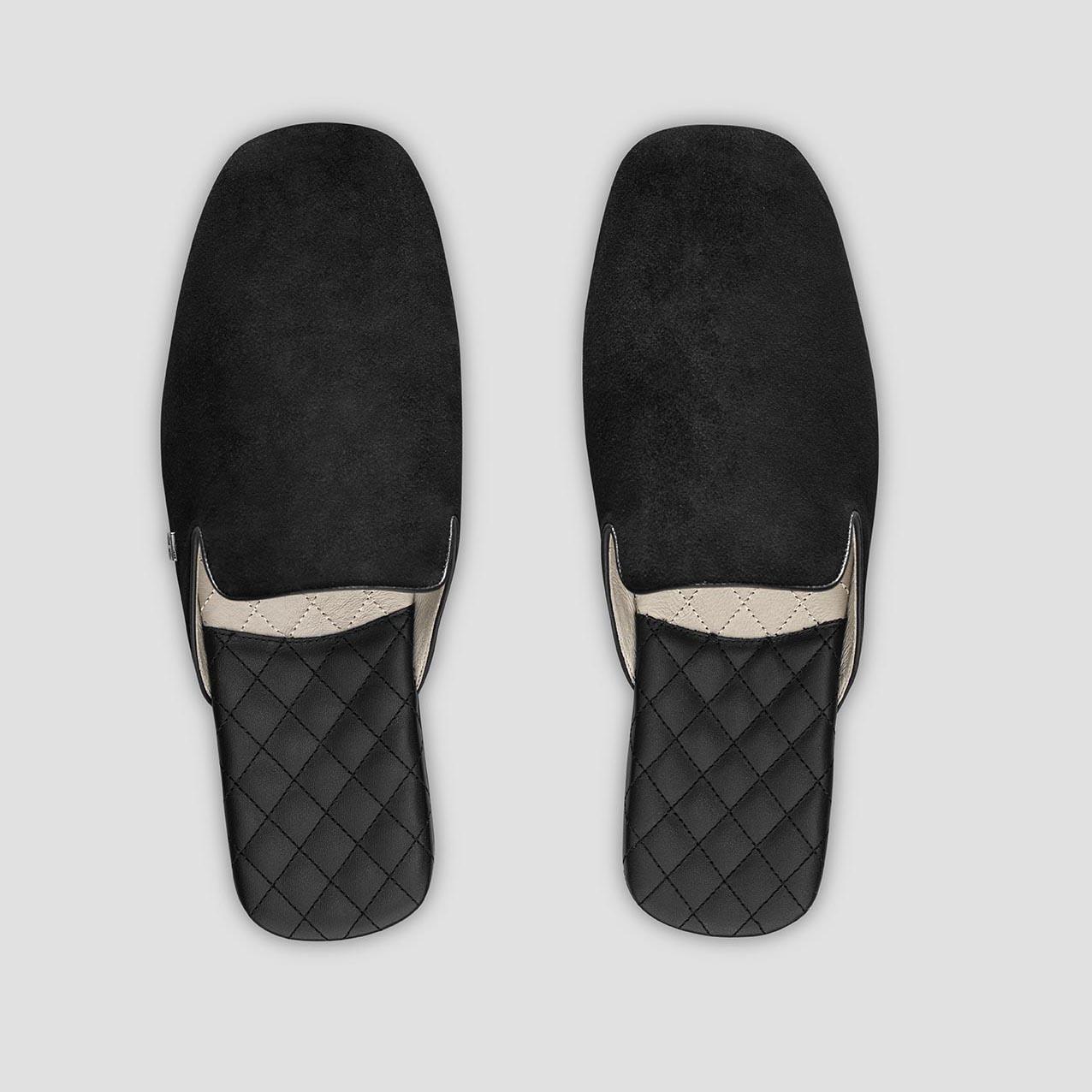 Тапочки Togas Реон черные мужские кожаные, размер 40-41 реснички набор 2 шт размер 1 шт 20 × 1 см чёрный