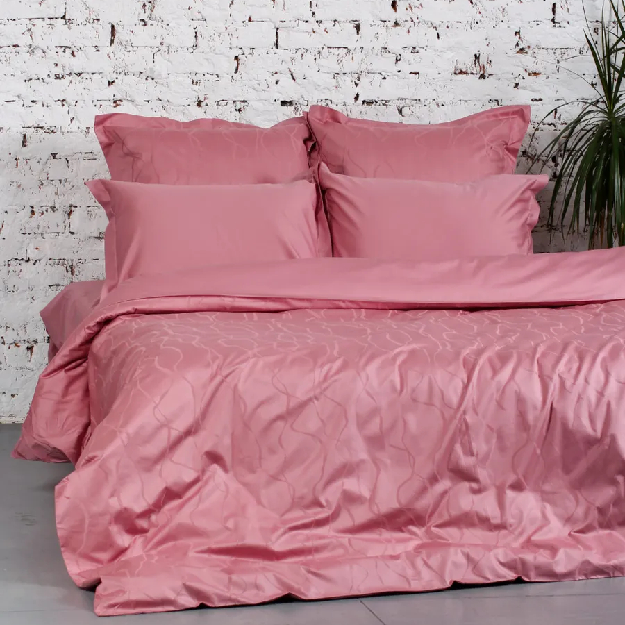 Комплект постельного белья Mona Liza Royal розовый Полуторный (5436/15) комплект постельного белья моноспейс сатин светло розовый евро светло розовый сатин