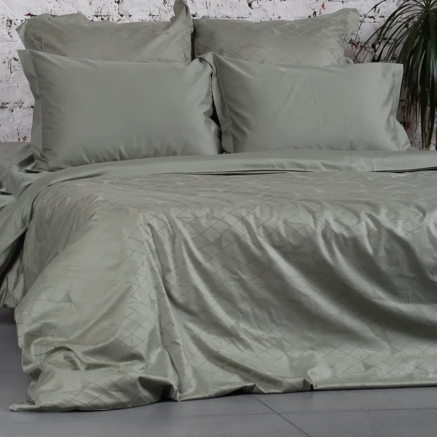 Комплект постельного белья Mona Liza Royal зелёный Полуторный (5436/18) пододеяльник 145х210 см серый belashoff
