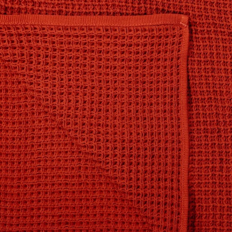 Плед жаккардовый вафельный Дм текстиль Dolci 180х140 см кирпичный - фото 3