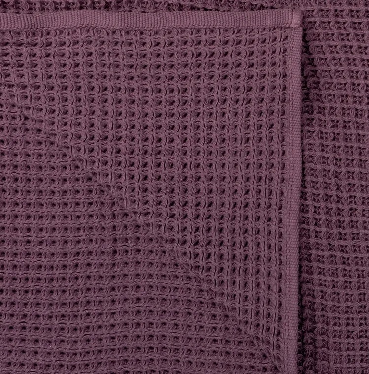 Плед жаккардовый вафельный Дм текстиль Dolci 180х140 см баклажан - фото 4