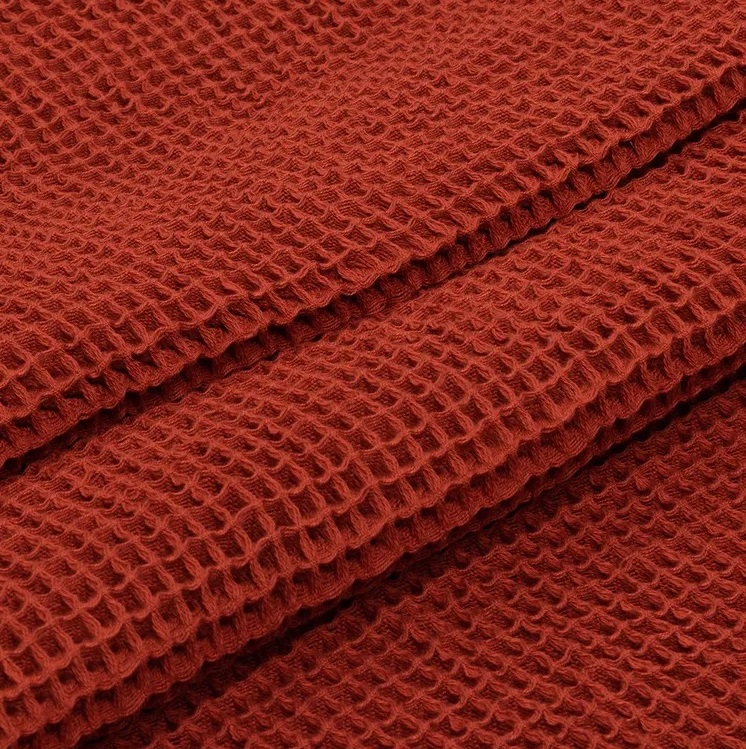 фото Плед жаккардовый вафельный дм текстиль wafer 170х130 см кирпичный