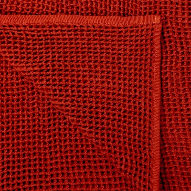 фото Плед жаккардовый вафельный дм текстиль wafer 170х130 см кирпичный