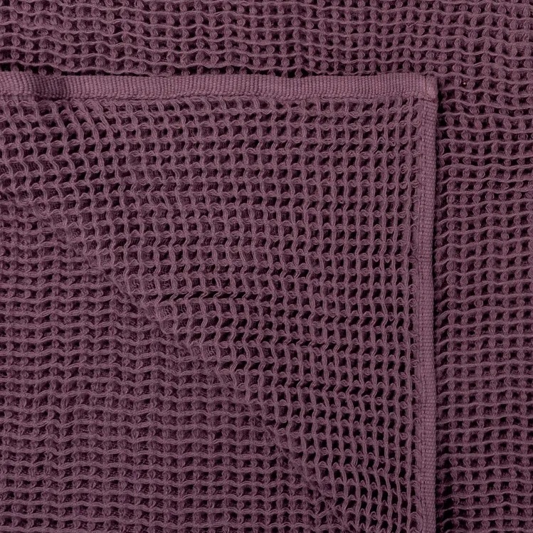 Плед жаккардовый вафельный Дм текстиль Wafer 170х130 см баклажан - фото 3