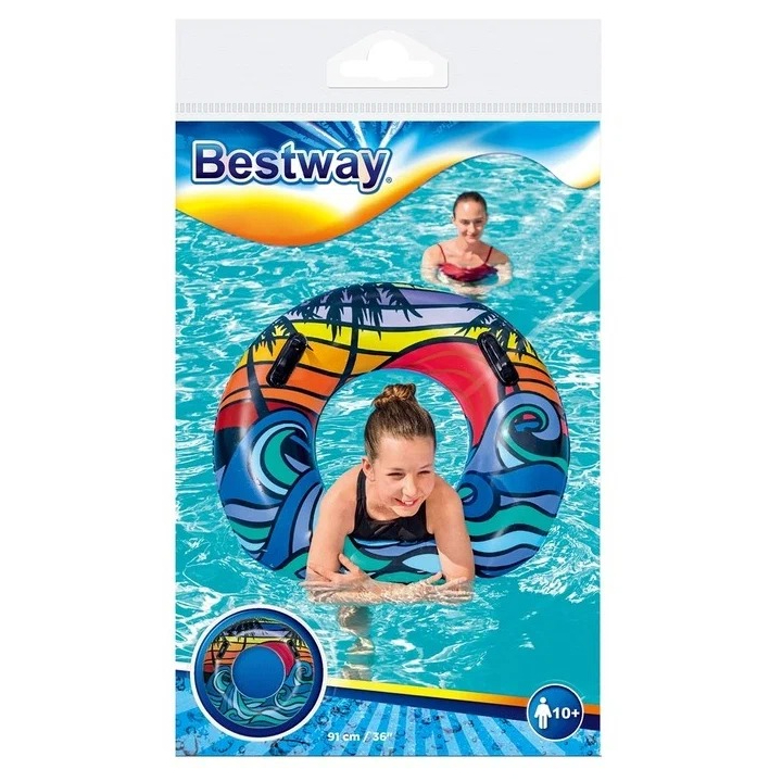 Круг для плавания Bestway Прибой от 10 лет 91 см, цвет мультиколор - фото 3
