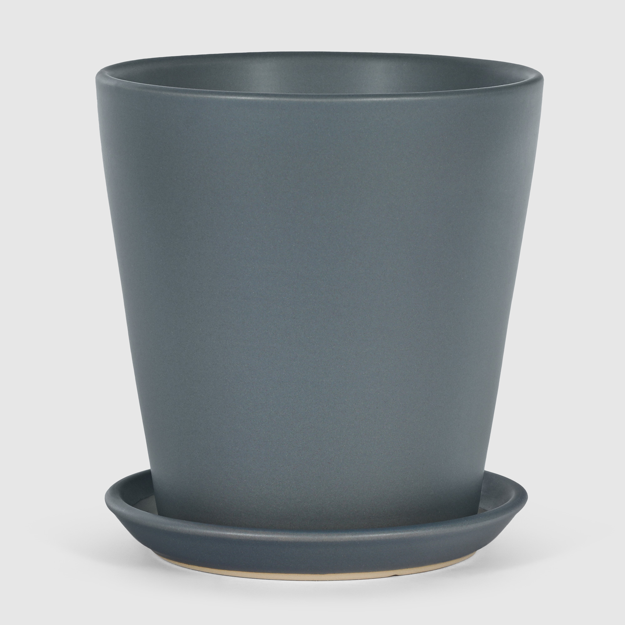 Кашпо керамическое для цветов Shine Pots 20x20см серое матовое кашпо керамическое для ов shine pots 20x20см бежевое полосатое