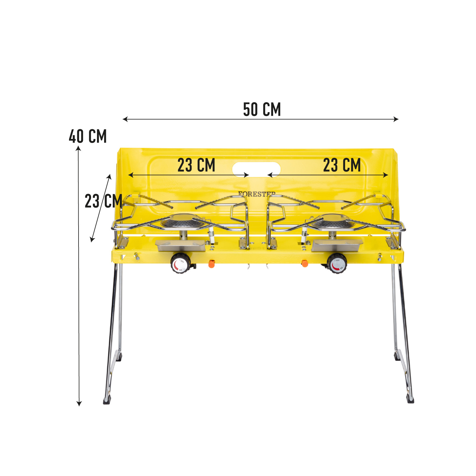 Портативная газовая плита Forester Mobile жёлтая с серебряным 50х23х40 см, цвет жёлтый - фото 2
