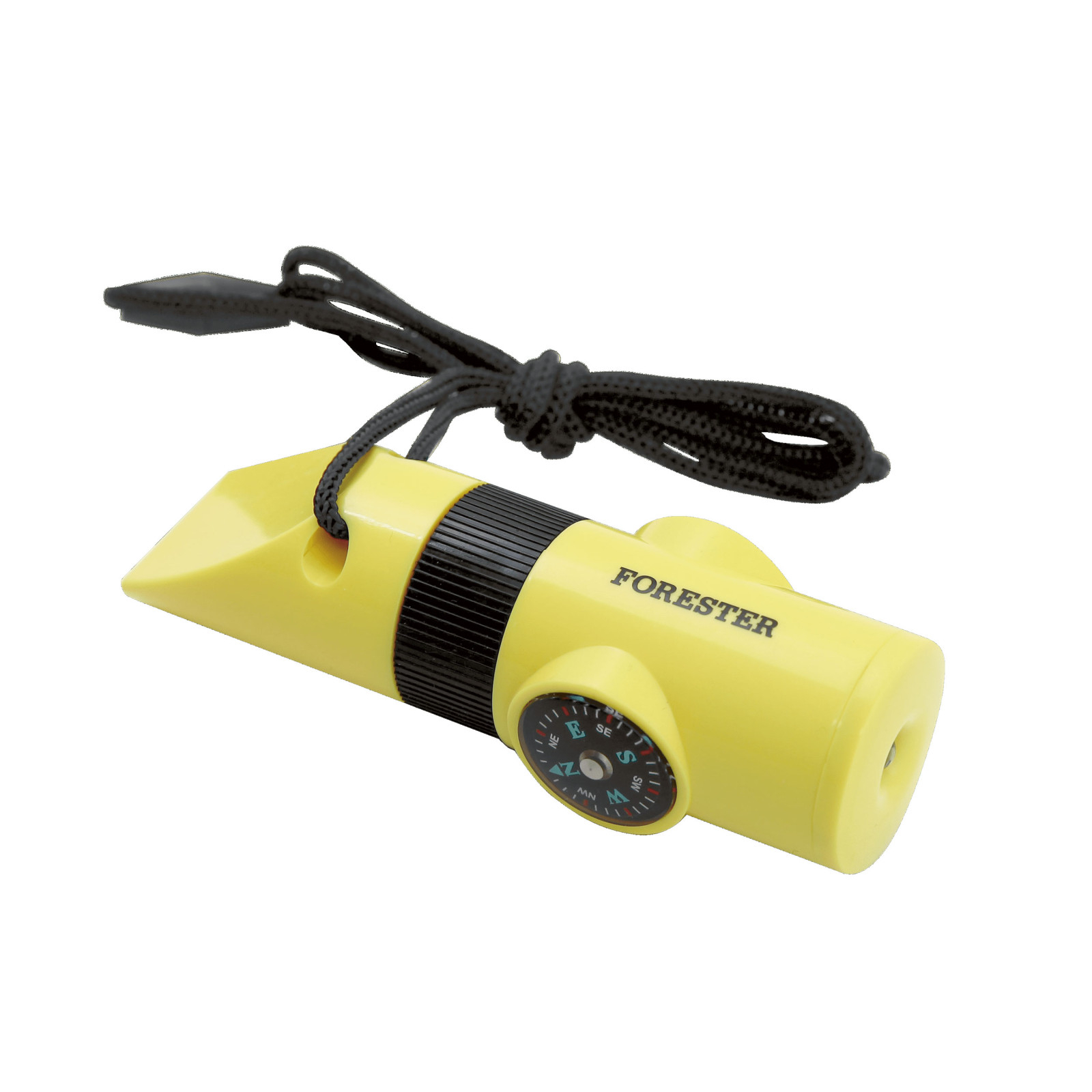 Свисток-фонарик с компасом Forester Mobile жёлтый с чёрным 10х3,3х2,8 см лупа классическая капля 5х d 7 5см с компасом