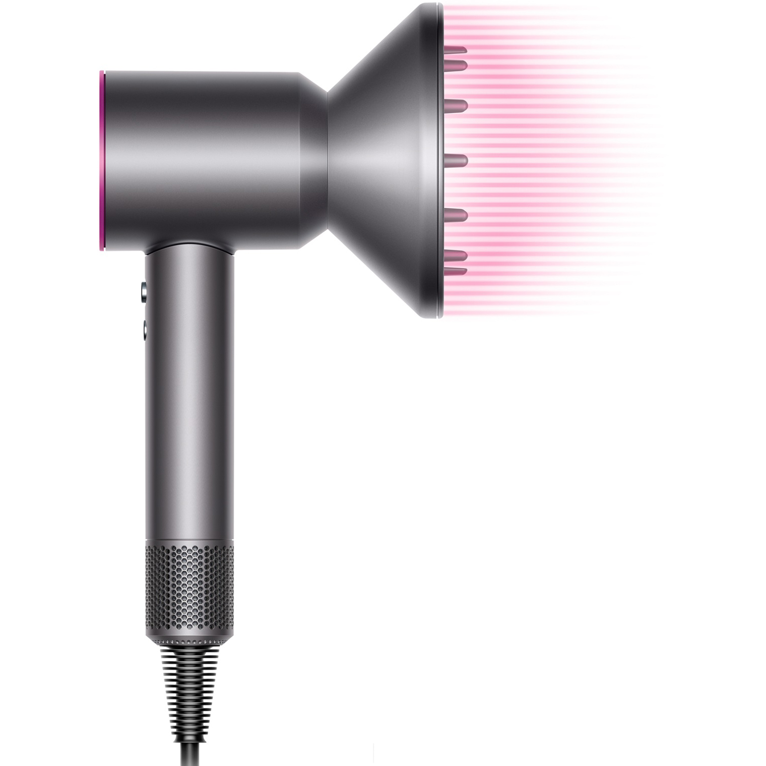 фото Фен dyson supersonic hd07 с подставкой iron/fuchsia