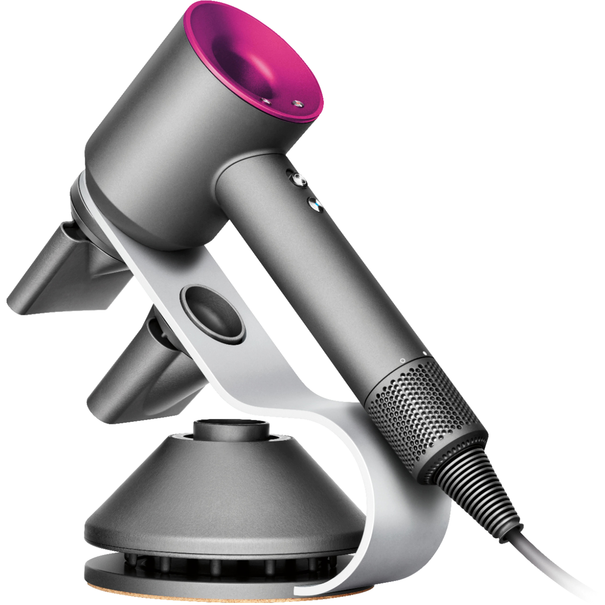 Фен Dyson Supersonic HD07 с подставкой Iron/Fuchsia