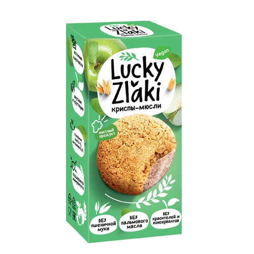 Криспы-мюсли Черемушки Lucky Zlaki зерновые для завтрака, 100 г - фото 1