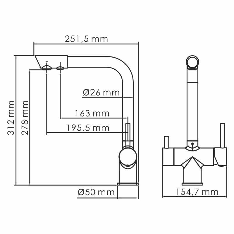 Смеситель WasserKRAFT под фильтр A8367 Вид№11