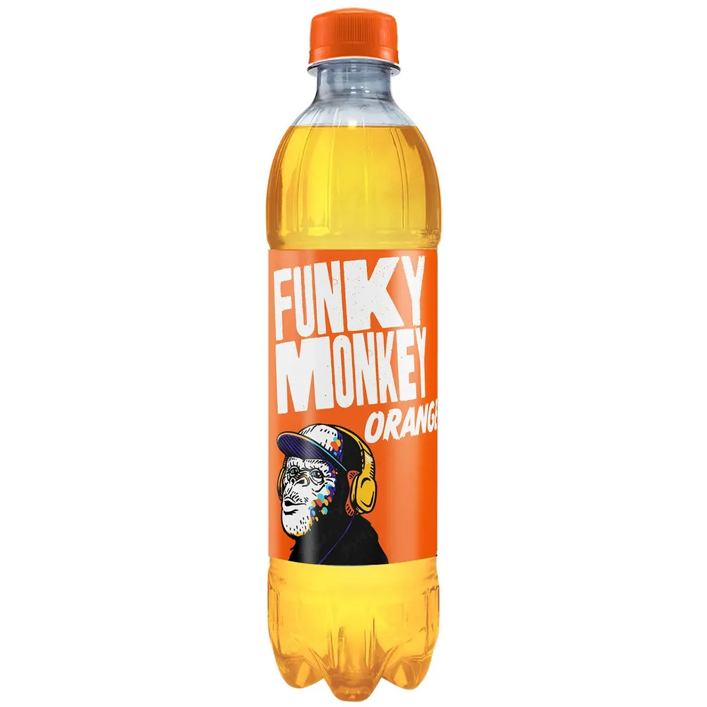 Напиток газированный Funky Monkey Orange, 0,5 л напиток funky monkey кола классик 1 5 л