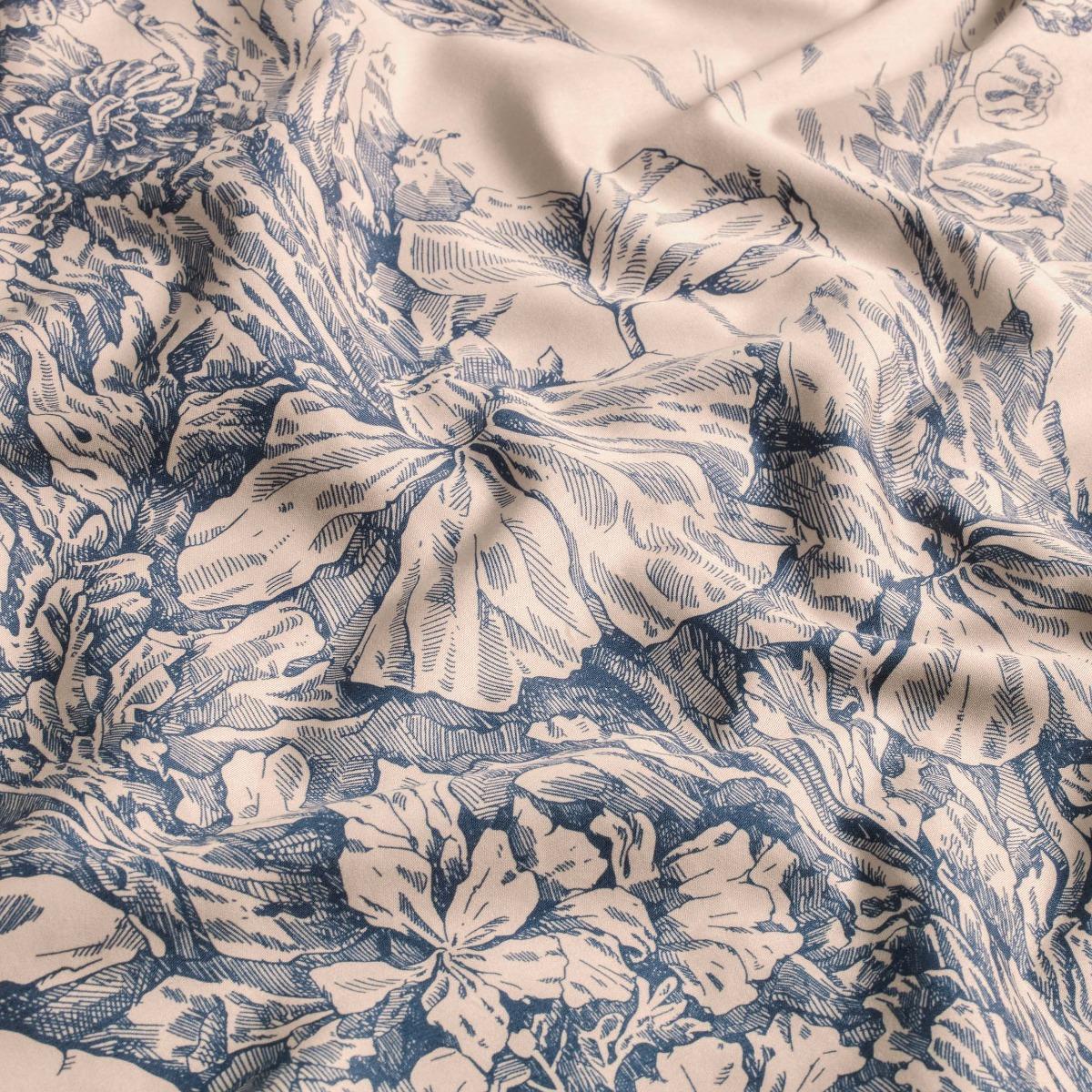 Комплект постельного белья Togas Фонтени бежевый с синим Полуторный, цвет синий, размер Полуторный - фото 5