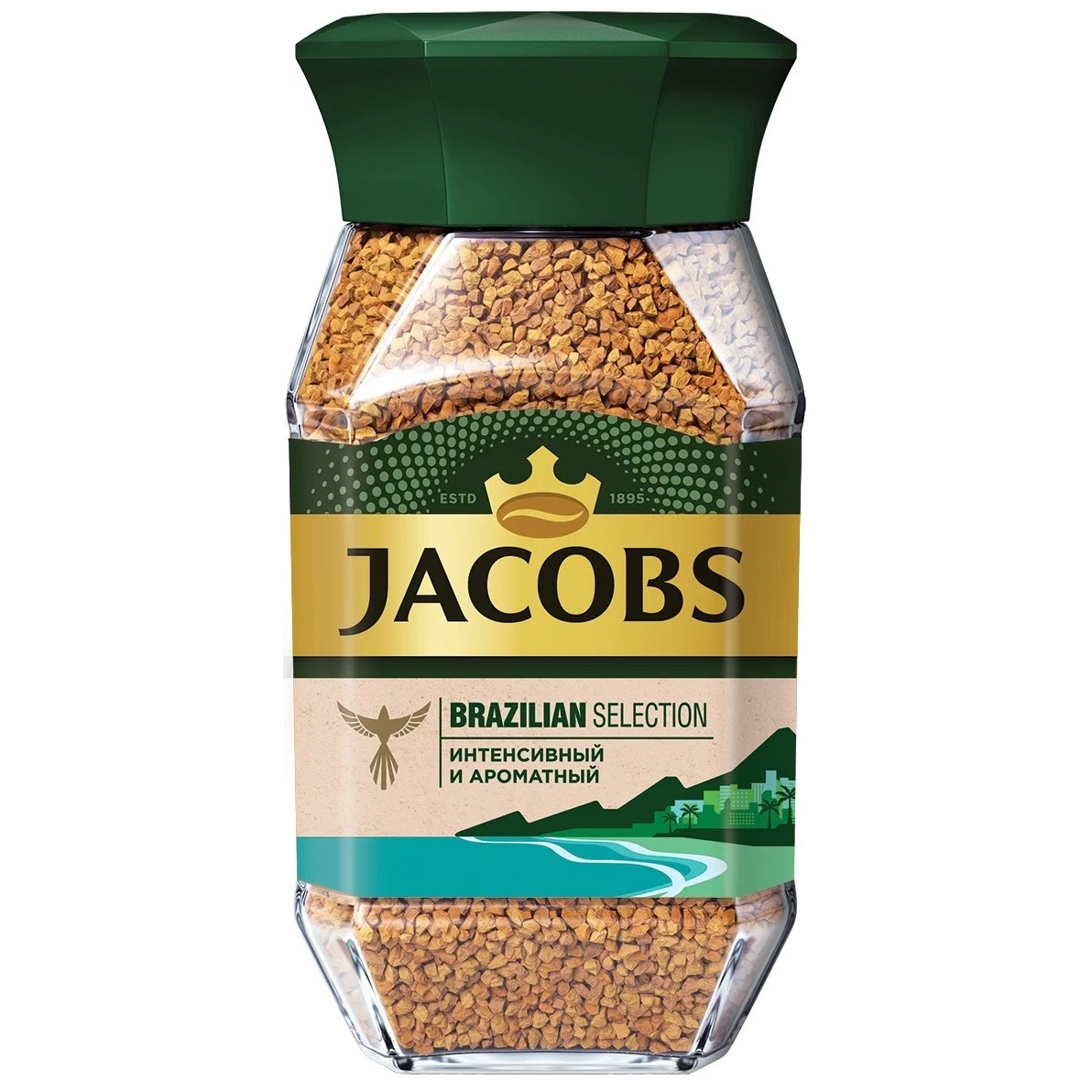 Кофе растворимый Jacobs Brazilian Selection сублимированный 95 г